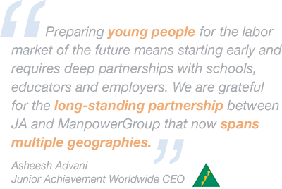 Junior Achievement CEO quote